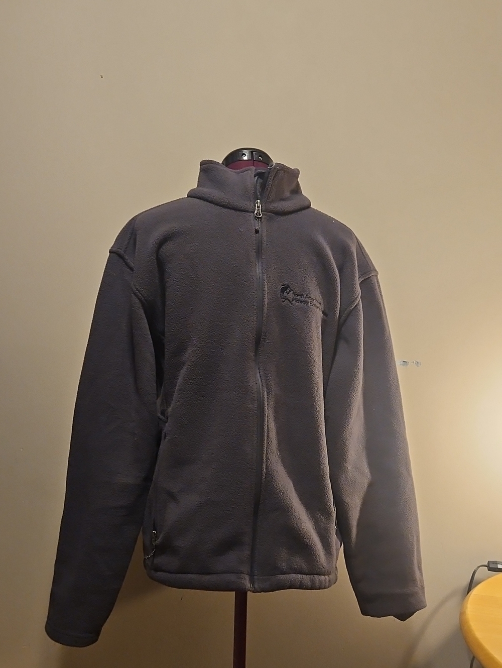 Men's Grey Full-Zip Fleece Jacket